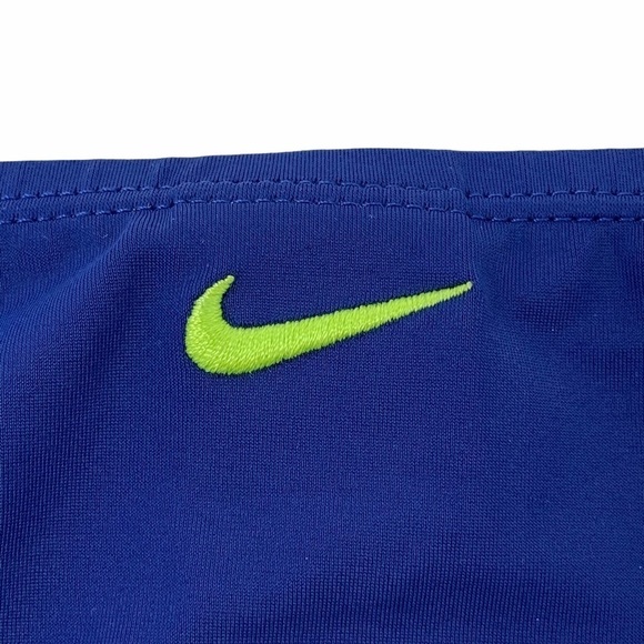 Nike Swim Cobalt Blue Mid Rise Hipster Sport Bikini Bottoms Swish Logo Size 8 - Picture 5 of 11